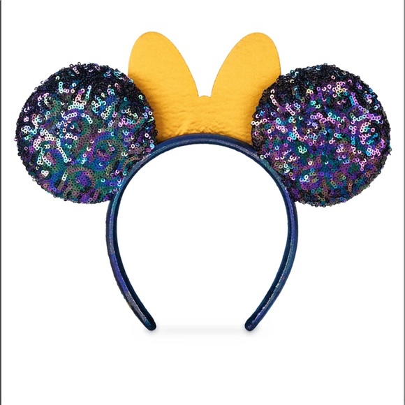 NWT Disney Earidescent Mickey Mouse Ears Gem Walt 50th 50 gold black Anniversary - Picture 2 of 16